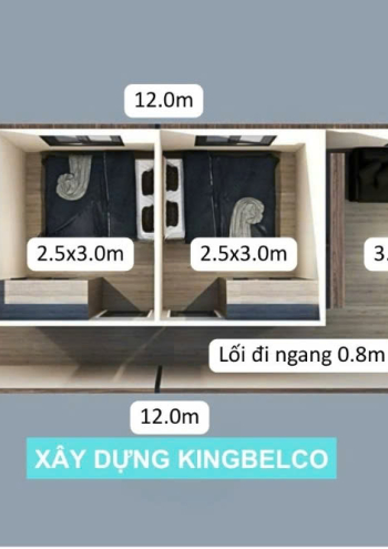 Mẫu TC10 – Nhà panel 4.0x12.0m | 2 phòng ngủ, nhà mái dốc nhỏ gọn