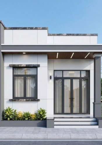 Mẫu TC68 – Nhà panel 5.0mx18.0m | 3 phòng ngủ, nhà hiện đại mặt thụt - mặt lòi