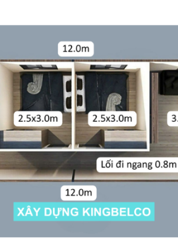 Mẫu TC41 – Nhà panel 4.0mx12.0m | 2 phòng ngủ, nhà nhỏ gọn